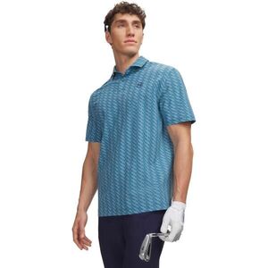 Under Armour DRIVE CHILL PRINTED POLO Férfi galléros póló, kék, méret kép