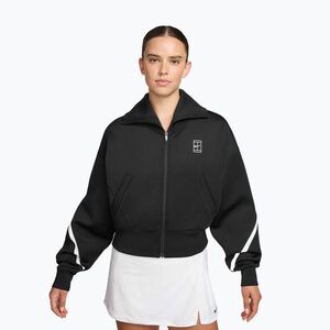 Női tenisz felső Nike Advantage Dri-Fit FZ black/white (Advantage Dri-Fit Full Zip IB0776) kép