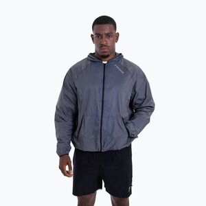 Férfi kabát BOXRAW Genaro Zip Up Windbreaker charcoal (Genaro Zip Up Windbreaker BXRW-GZUW-B) kép