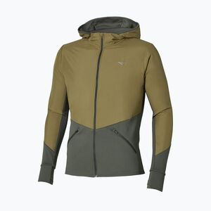 Férfi futókabát Mizuno Active Warmalite Hybrid Full Zip Hooded Long Sleeve Top forest night (Active Warmalite Hybrid Full Zip Hooded J2GCD50138) kép