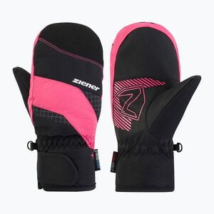 Gyerek síkesztyűk ZIENER Luuki-Z Aquashield black/pop pink (Luuki-Z Aquashield 115053.12766.4) kép
