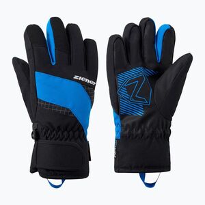 Gyerek síkesztyűk ZIENER Luuki-Z Aquashield black/persian blue (Luuki-Z Aquashield 115053.12798.4) kép