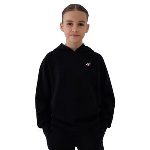 Lány kapucnis pulóver 4F JUNIOR SWEATSHIRT F1478-20S-DEEP BLACK kép