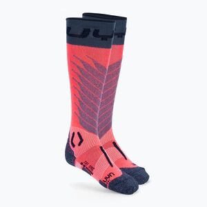 Női sízokni UYN Ski One Merino rózsaszín/fekete UYN Ski One Merino rózsaszín/fekete (Ski One Merino S100275) kép