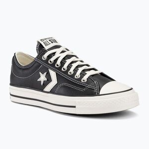 Converse Star Player 76 Fall bőr edzőcipő A06204C fekete/szüreti fehér/ezüst (Star Player 76 Fall Leather A06204C) kép
