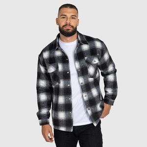 Férfi kockás ing Iron Aesthetics Timber, black/white kép
