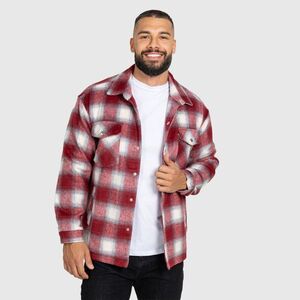 Férfi kockás ing Iron Aesthetics Timber, red/white kép