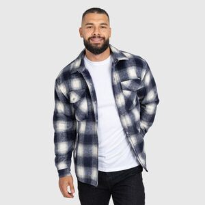 Férfi kockás ing Iron Aesthetics Timber, blue/white kép