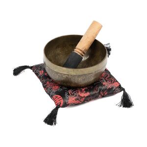 Kézzel készült tibeti hangtál, mantra gravírozással, kb. 14 cm - Bodhi kép