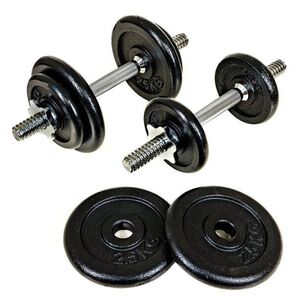 Stormred Painted Dumbbell Set 18 kg Black kép