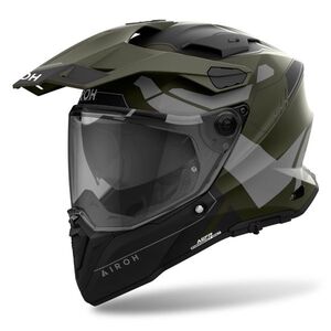 Motoros bukósisak Airoh Commander 2 Reveal katonai zöld, coolmax belső tér, plexi karcolásgátló bevonattal, kifinomult szellőzőrendszer, kompozit héj kép