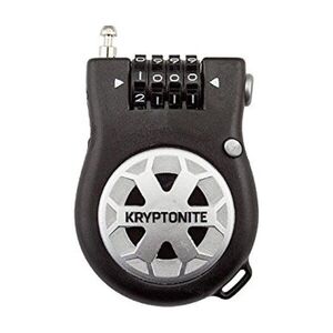 KRYPTONITE kerékpár lakat - R2 RETRACTOR COMBO CABLE - fekete kép