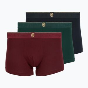 Férfi boxer nadrág Tommy Hilfiger Trunk 3 pack navy blue/nocturnal green/burgundy (Trunk UM0UM039840SZ) kép