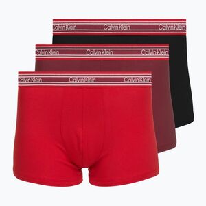 Férfi boxer nadrág Calvin Klein LV00NB4615 Trunk black/established red/goji berry (LV00NB4615 Trunk LV00NB46154KW) kép