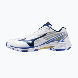Női tollaslabda cipő Mizuno Wave Claw 4 white/dazzling blue/stargazer (Wave Claw 4 71GA264304) kép