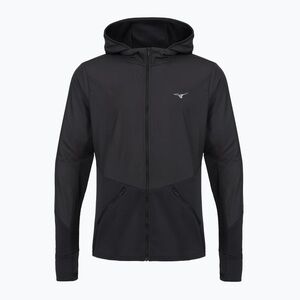Férfi futókabát Mizuno Active Warmalite Hybrid Full Zip Hooded Long Sleeve Top black (Active Warmalite Hybrid Full Zip Hooded J2GCD50109) kép