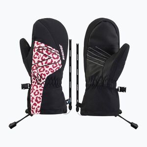 Gyerek síkesztyűk ZIENER Lavalino-Z Aquashield AW Mitten black/red leo (Lavalino-Z Aquashield AW Mitten 115025.12771) kép