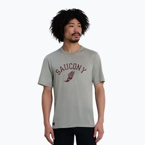Férfi futó póló Saucony Stopwatch light grey heather (Stopwatch SAM800378-LGHA6) kép