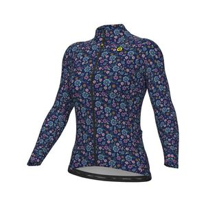 ALÉ Hosszú ujjú kerékpáros mez - PRAGMA FLOWERY - kék/színes kép