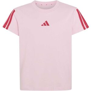adidas JG 3 STRUPES TEE 160 Lány póló, rózsaszín, méret kép