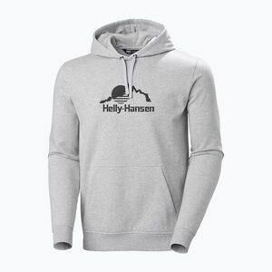 Férfi pulóver Helly Hansen Nord Graphic Pull Over Hoodie grey melang (Nord Graphic Pullover Hoodie 62975_952) kép