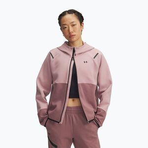 Női pulóver Under Armour Unstoppable Fleece HZ tourmaline pink/maroon mist/black (Unstoppable Fleece HZ 1379842-673) kép