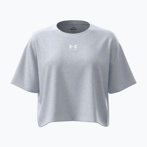Női edzőpóló Under Armour Rival Boxy Tee Solid distant gray medium heather/white (Rival Boxy Tee Solid 6011064-023) kép