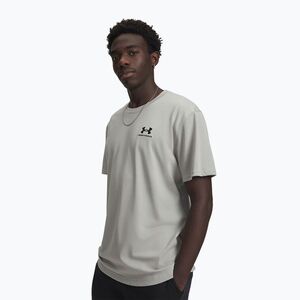 Férfi póló Under Armour Logo Emb Heavyweight titanium/black (Logo Emb Heavyweight 1373997-069) kép