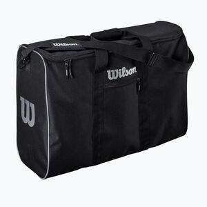 Kosárlabda labdatáska Wilson Travel Basket 6 Ball black/silver (6 Ball Travel Basket WTB201960) kép