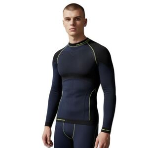 Férfi hosszú ujjú thermo póló BLIZZARD SHORT CUT-Mens long sleeve, anthracite neon yellow kép