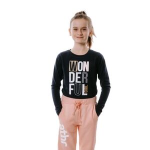 Lány hosszú ujjú póló AUTHORITY KIDS T-WONDERFUL navy kép