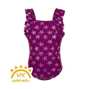 Lány fürdőruhák COLOR KIDS Swimsuit w. frills, festival fuchsia kép