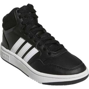 Junior szabadidőcipő ADIDAS Hoops Mid 3.0 K core black cloud white grey six kép