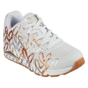 Női szabadidőcipők SKECHERS Uno Metallic Love W white gold kép