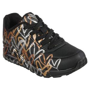 Női szabadidőcipők SKECHERS Uno Metallic Love black gold kép