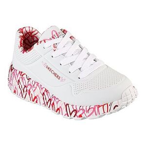 Lány szabadidőcipő SKECHERS Uno Lite Lovely Luv K white red kép