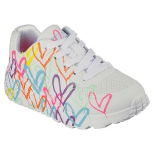Lány szabadidőcipő SKECHERS Uno Lite Spread The Love K white kép