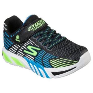 Fiú szabadidőcipők SKECHERS S Lights Flex Glow Elite K black lime kép