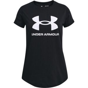 Lány póló rövid ujjú UNDER ARMOUR UA SPORTSTYLE LOGO SS-BLK kép