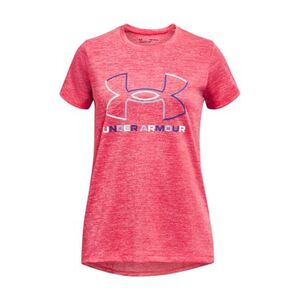 Lány edzőpóló rövid ujjú UNDER ARMOUR Tech BL Twist SS-PNK kép