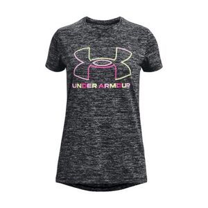 Lány edzőpóló rövid ujjú UNDER ARMOUR Tech BL Twist SS-BLK kép