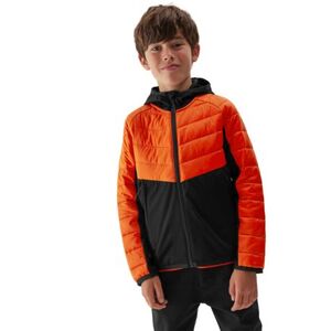 Fiú túrázó Softshell kabát 4F JUNIOR TECHNICAL JACKET-JAW23TTJAM282-70S-ORANGE kép