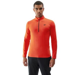 Férfi bélelt sípulóver 1 2 cipzárral 4F BRUSHED UNDERWEAR-AW23UBRUM035-62S-RED kép