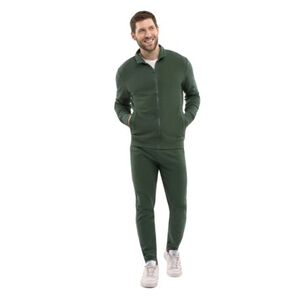 Férfi zipzáras pulóver VOLCANO B-STRIPE-300-GREEN kép