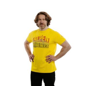 Férfi rövid ujjú túrázó póló EVERETT Tee ALKAPY yellow kép
