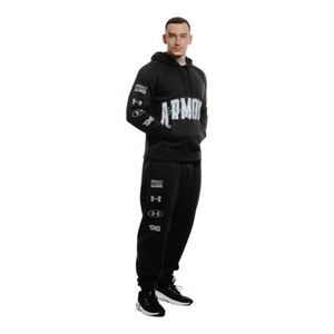 Férfi melegített kapucnis pulóver UNDER ARMOUR UA Essential Flc Nov Hood-BLK kép
