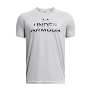 Fiú edzőpóló rövid ujjú UNDER ARMOUR UA Tech Split Wordmark SS-GRY kép