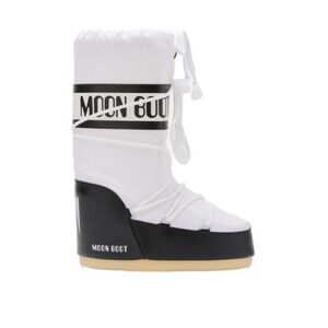 Magas téli cipők MOON BOOT MB ICON NYLON, NA02 BLACK WHITE kép