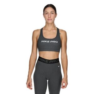 Női edzősport melltartó NIKE PRO W SWSH LGT SPT AOP BRA-FN4708-060-ANTHRACITE kép
