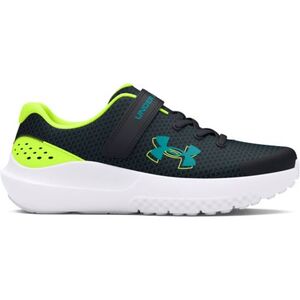 Fiú sportcipők (edzőcipők) UNDER ARMOUR UA BPS Surge 4 AC 4 black high vis yellow circuit teal kép
